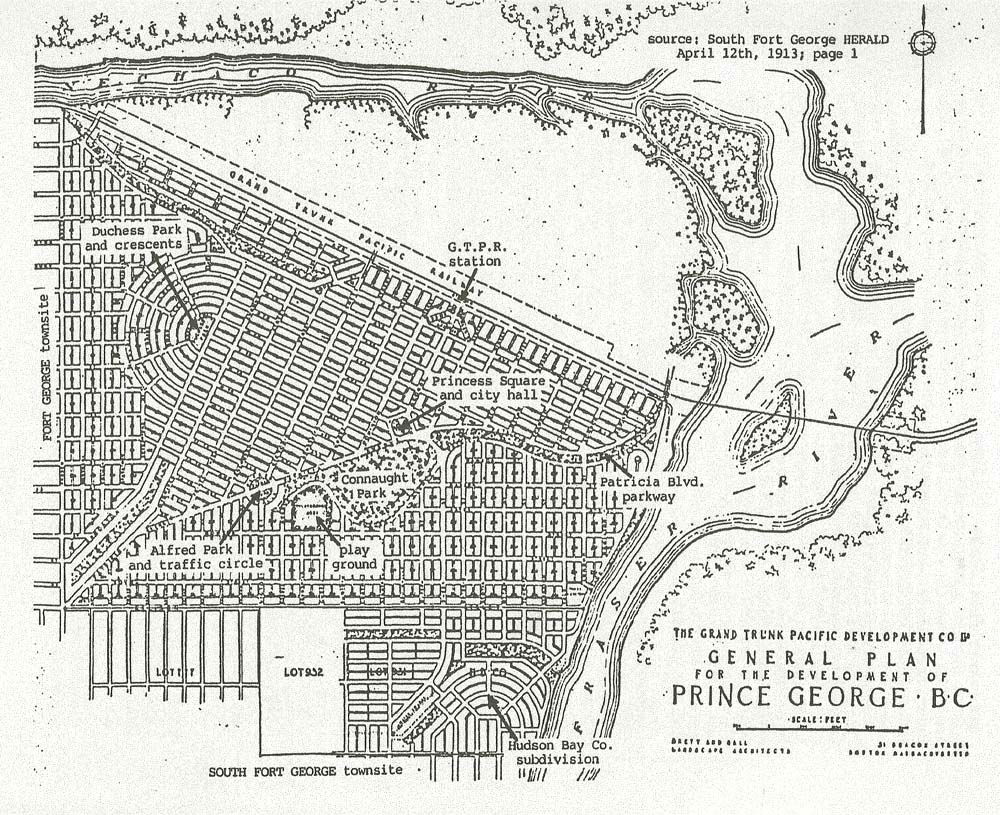 Brett, Hall and Co.'s plan for Prince George in 1913