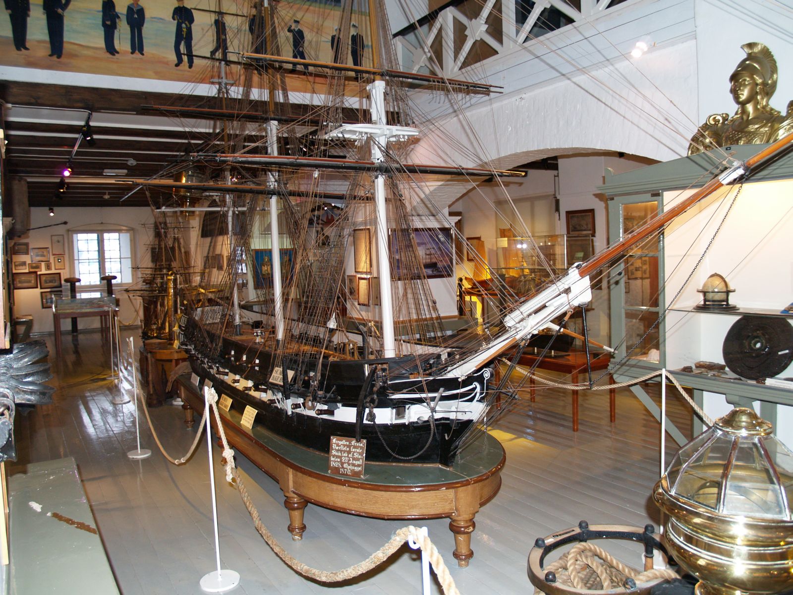 Part of the indoor exhibition of the Norwegian Naval Museum in …