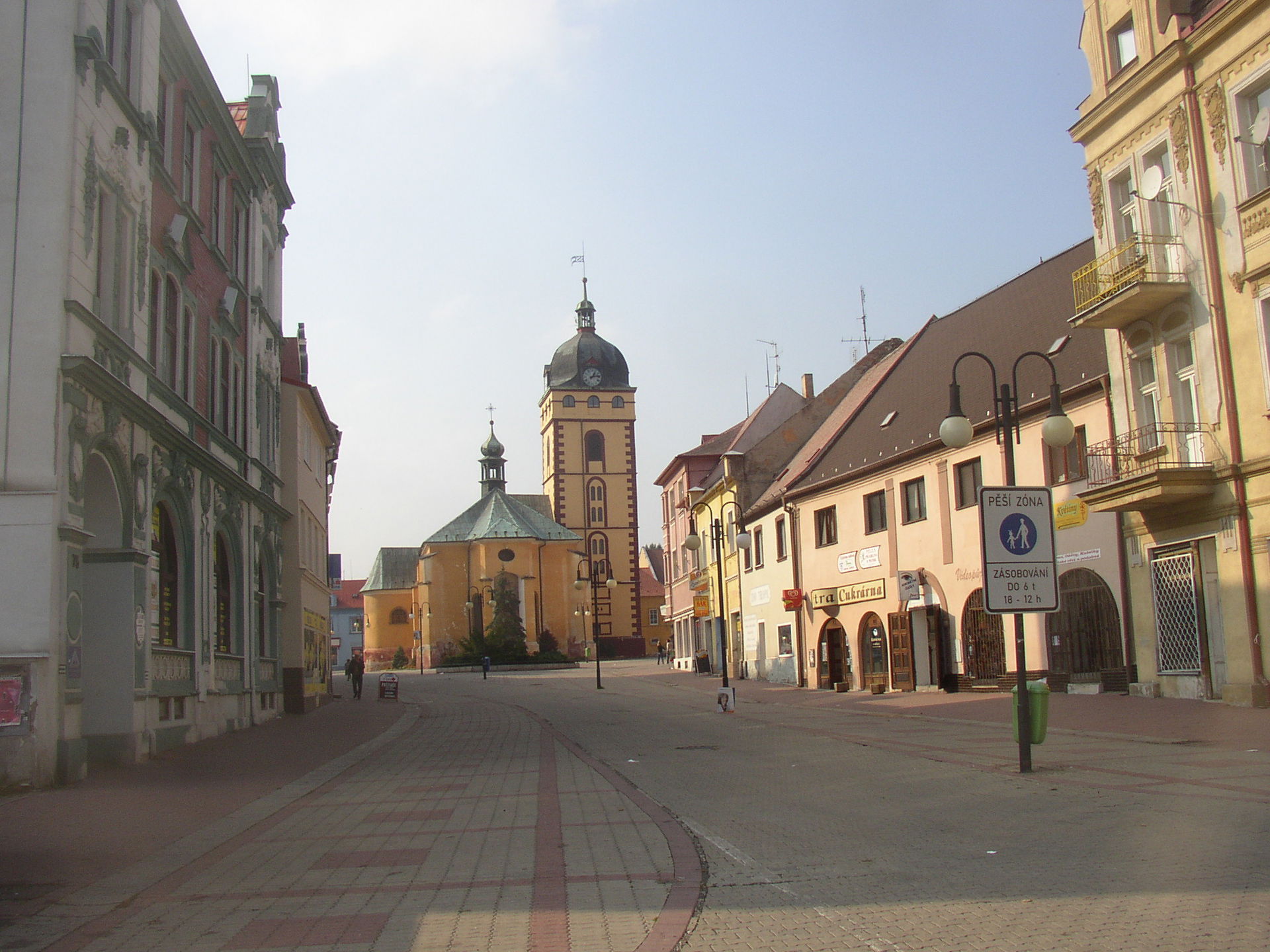 Jirkov, Czech Republic. A view through Kostelní Street towards …