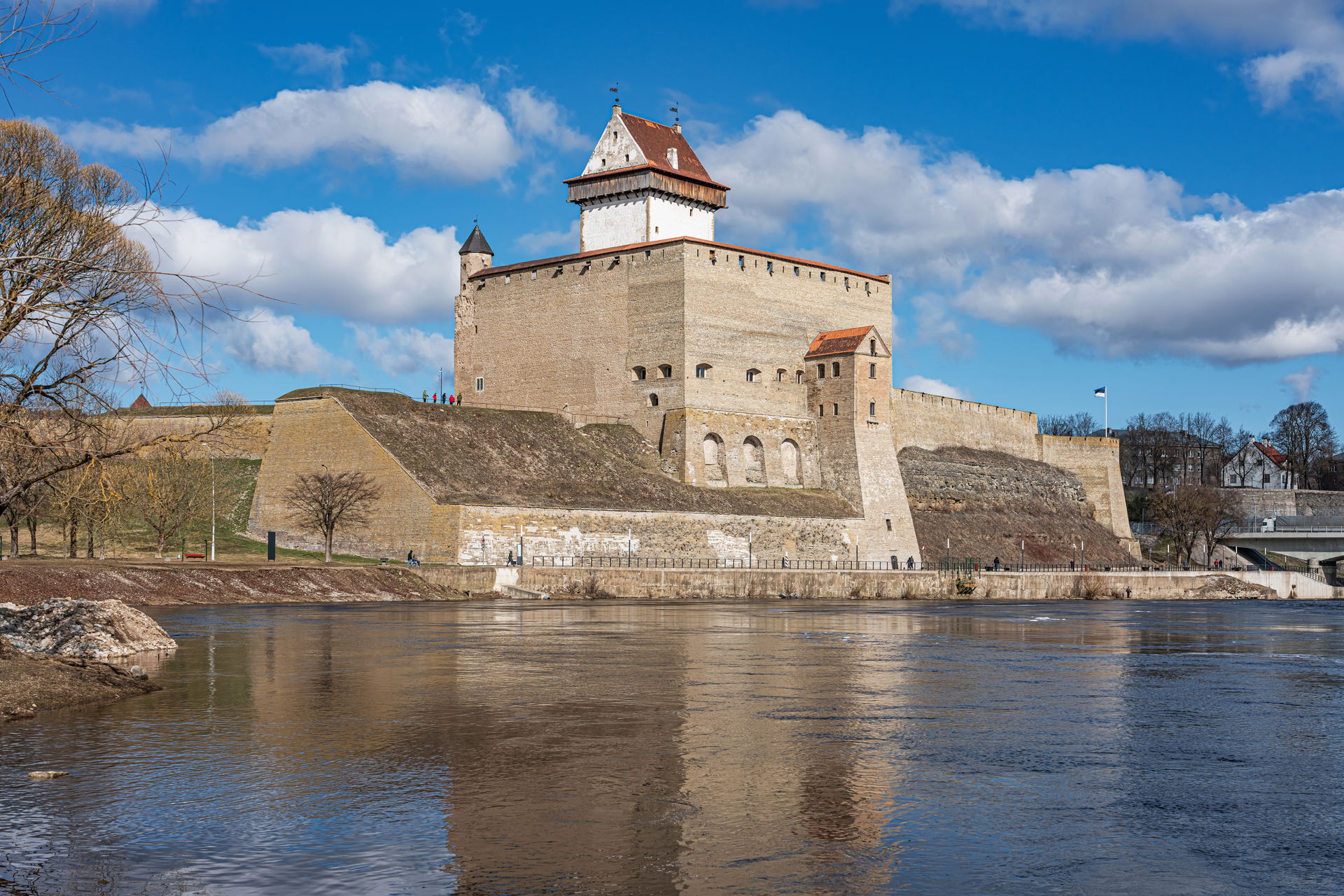 Narva Castle (or Hermann Castle) in Narva, Estonia