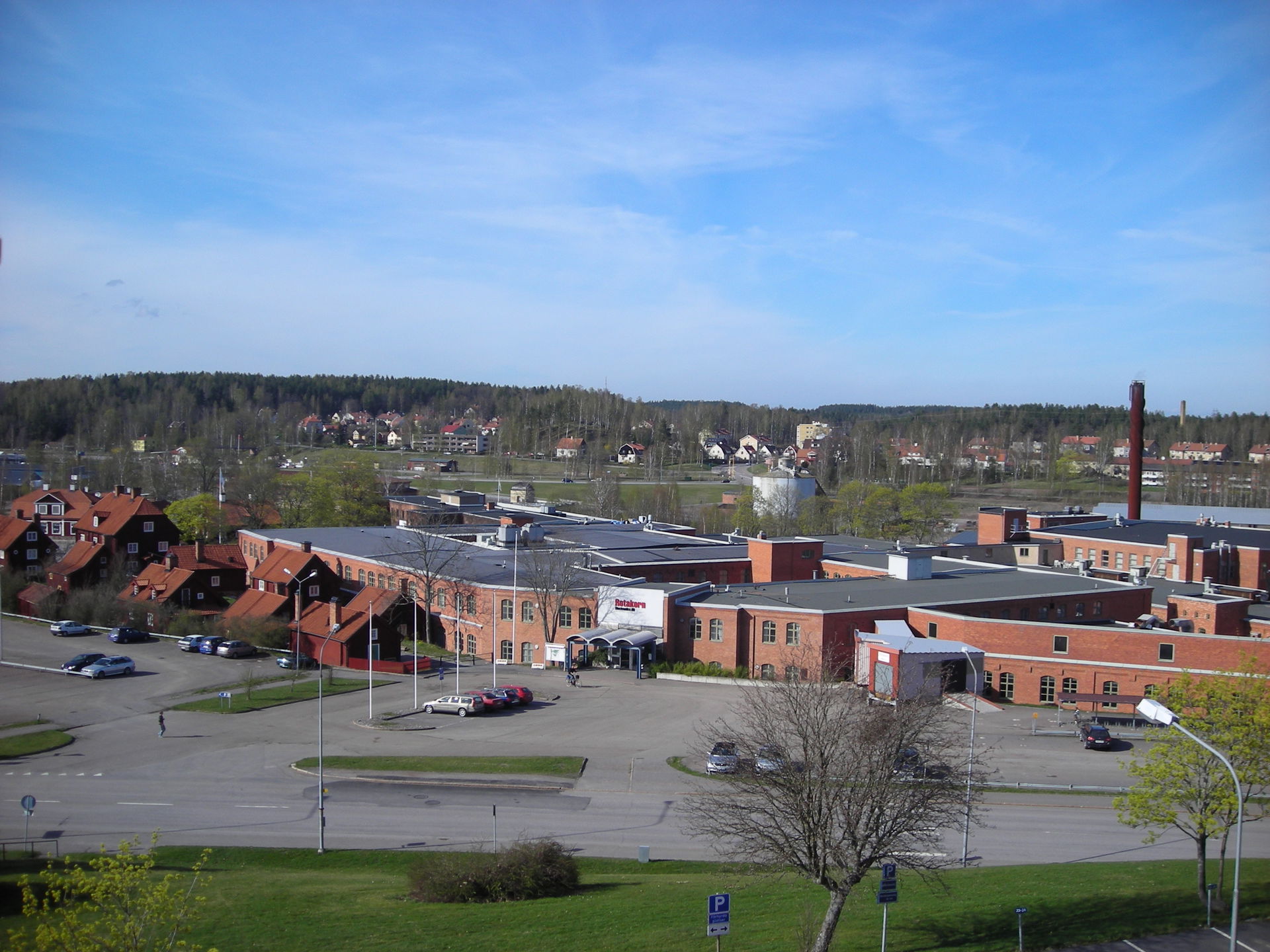 Utsikt över Åtvidaberg i Östergötland som bland annat visar FAC…