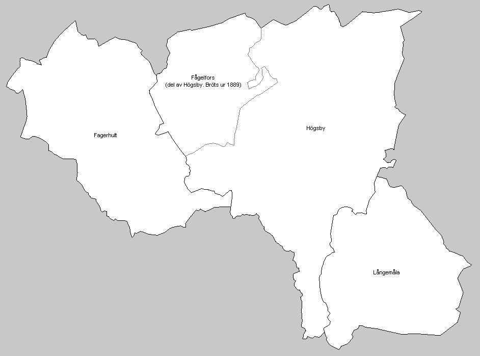Parishes in Högsby municipality