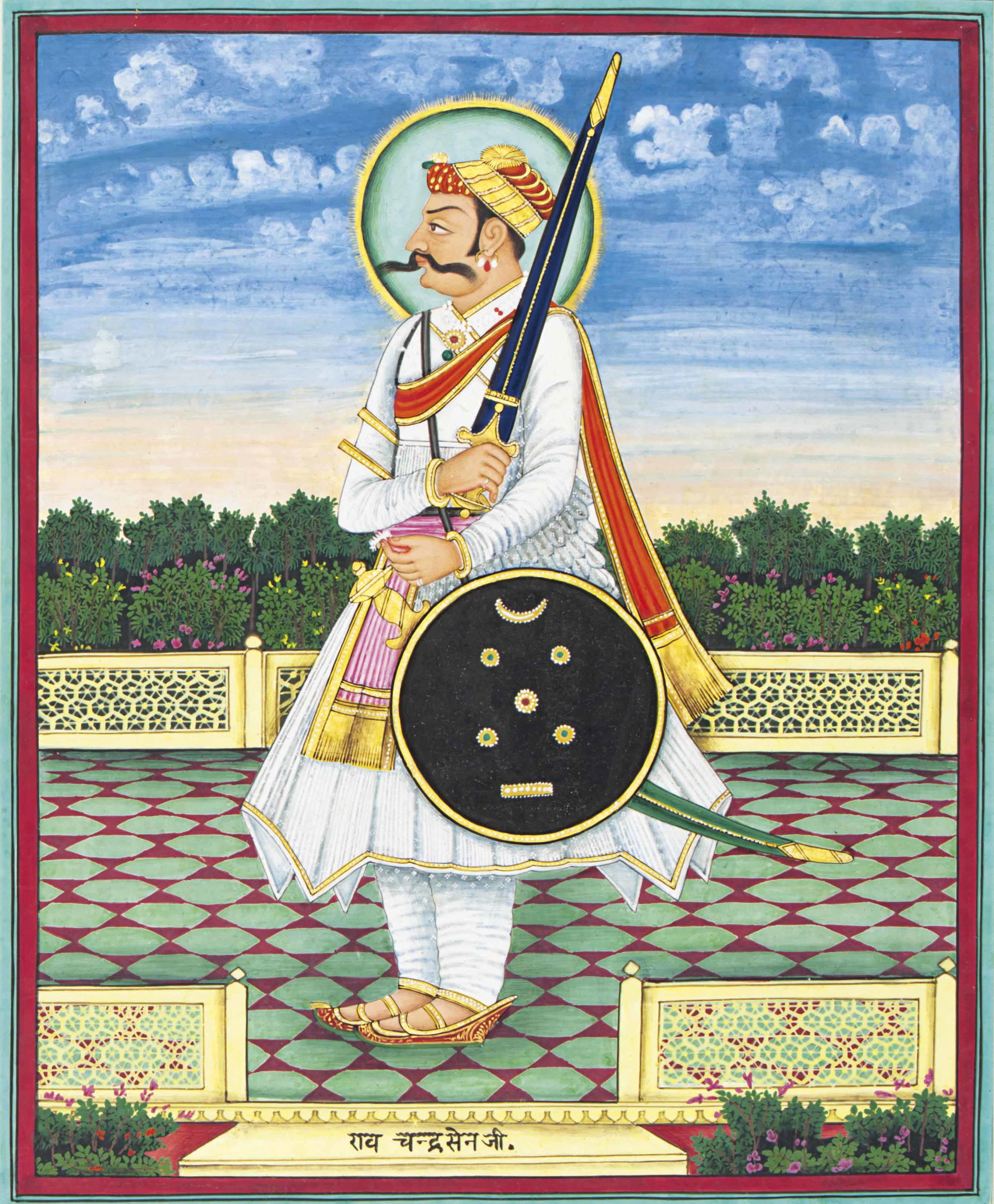 Painting of 16th century Ruler of Marwar, Chandrasen