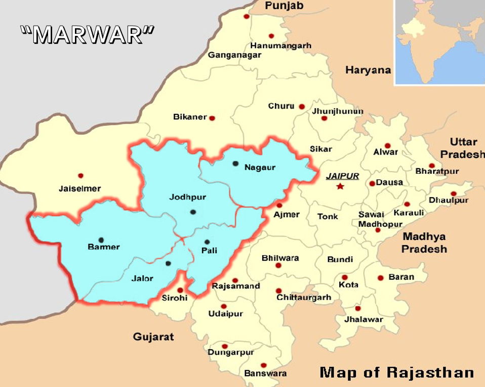 Marwar region is the areas near Jodhpur.