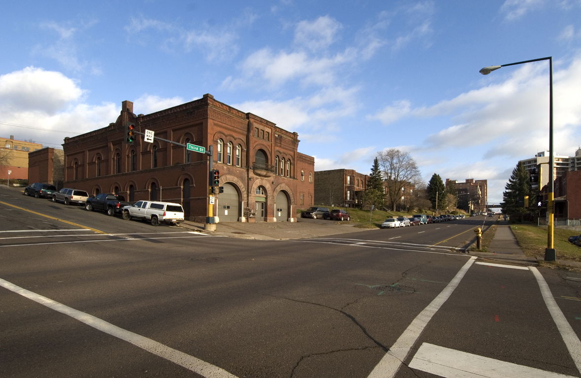 Overall view of Engine House No. 1 and East Third Street. View
…