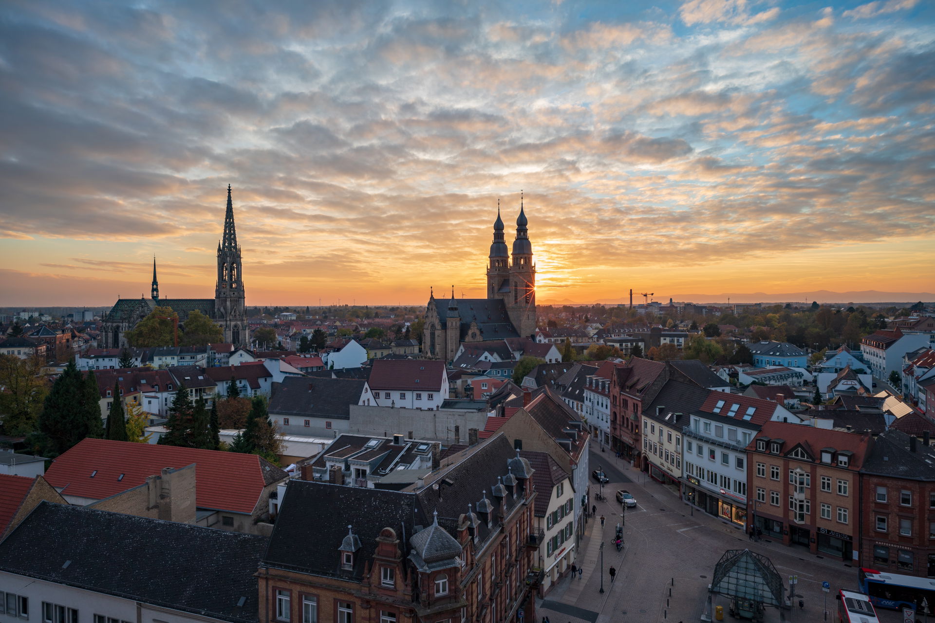 Speyer, Germany: view from the tower of the Altpörtel (Old Gate…