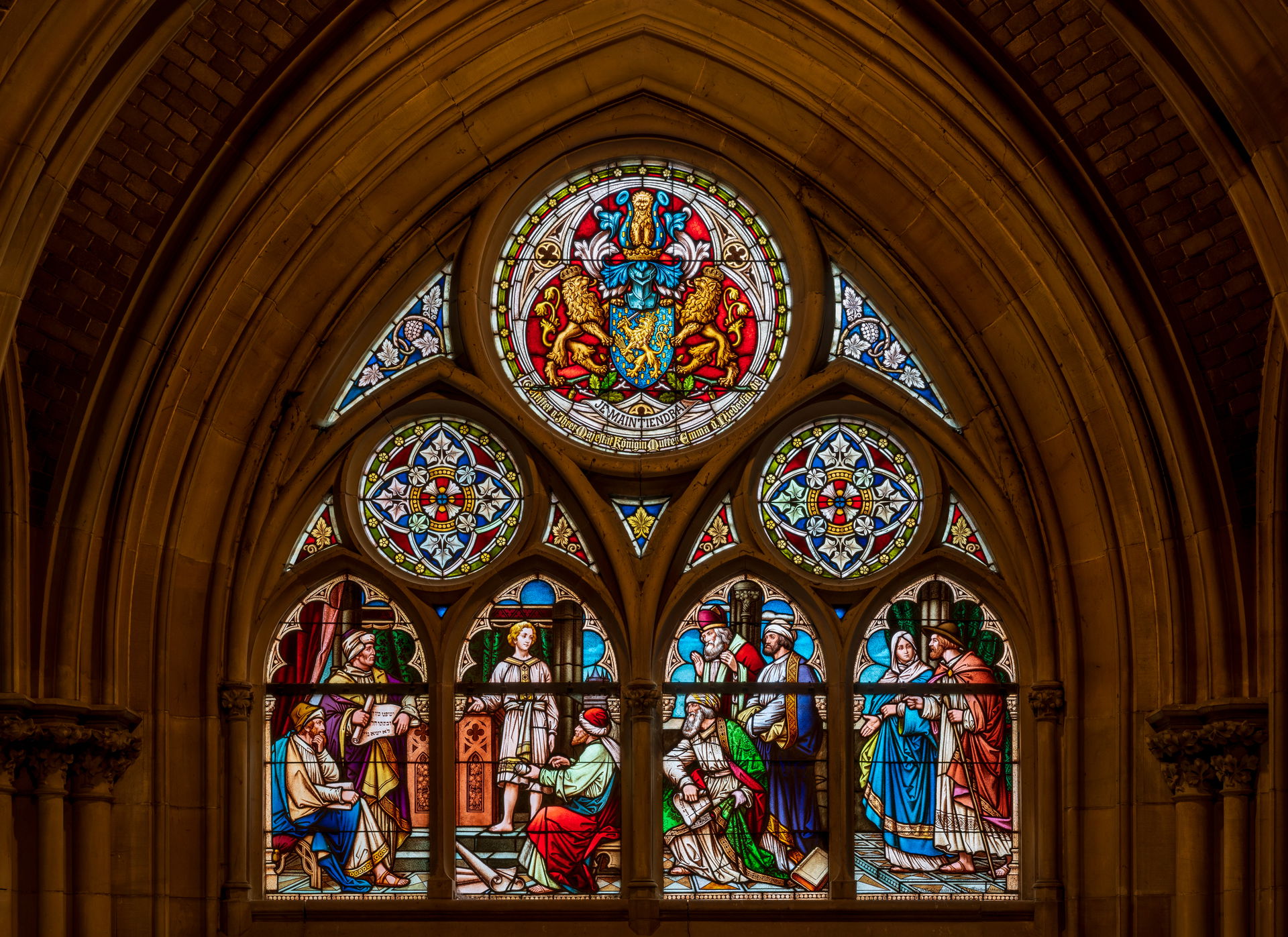 Speyer, Germany, Gedächtniskirche der Protestation: stained-gla…