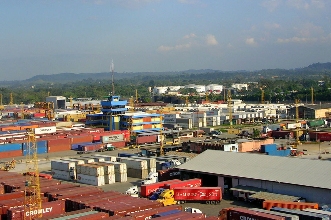 The container port of Santo Tomas, Guatemala.