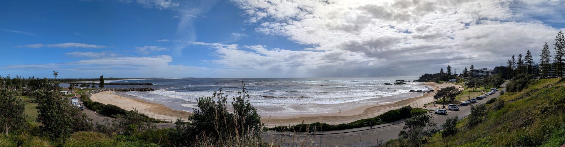 Panoramic view of Town Beach, Port Macquarie, NSW