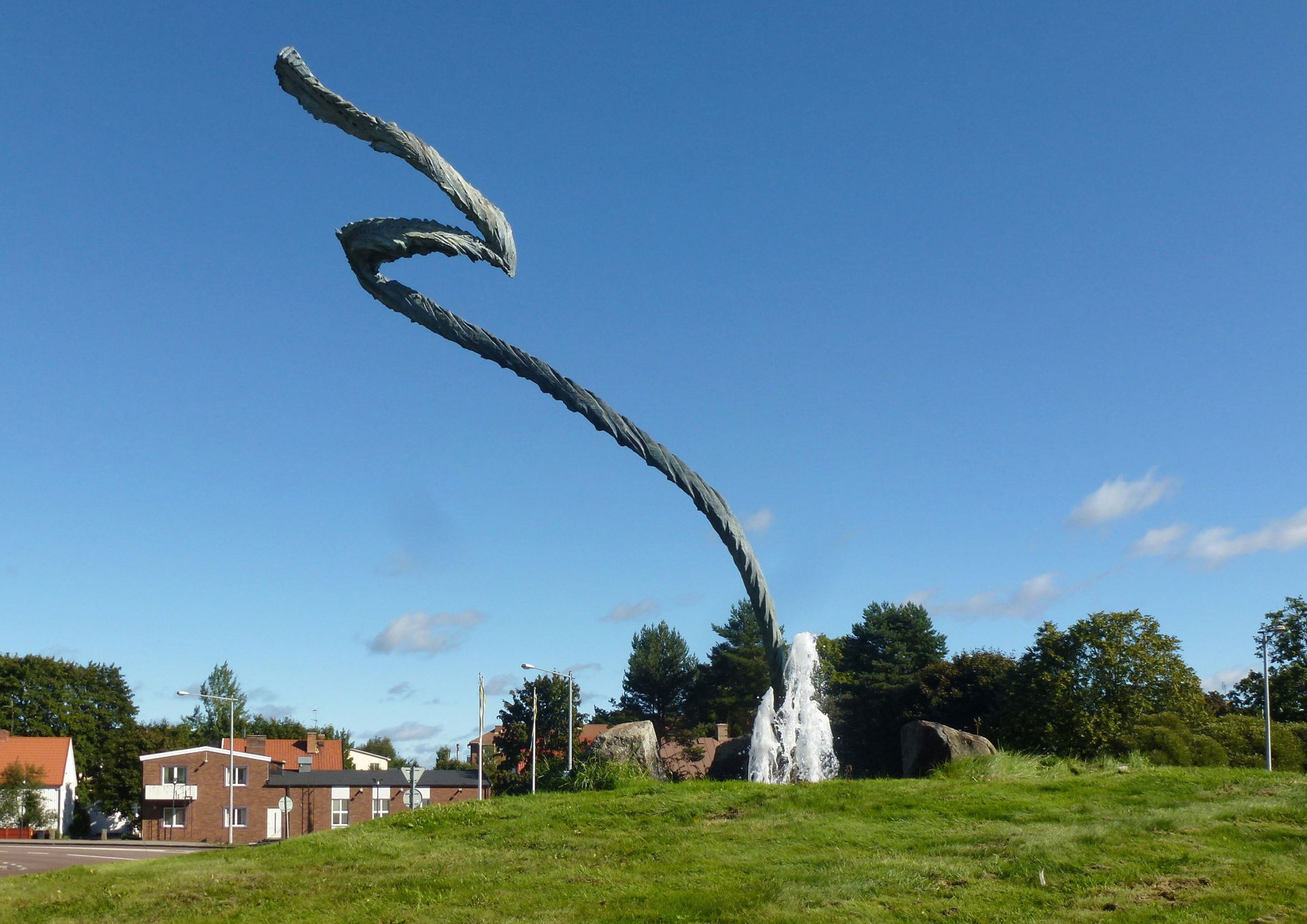 Ludvika "Blixten" skulptur i brons av Richard Brixel