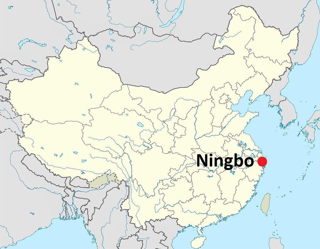 Location MAP Ningbo City in Zhejiang Region, China. Based on a …