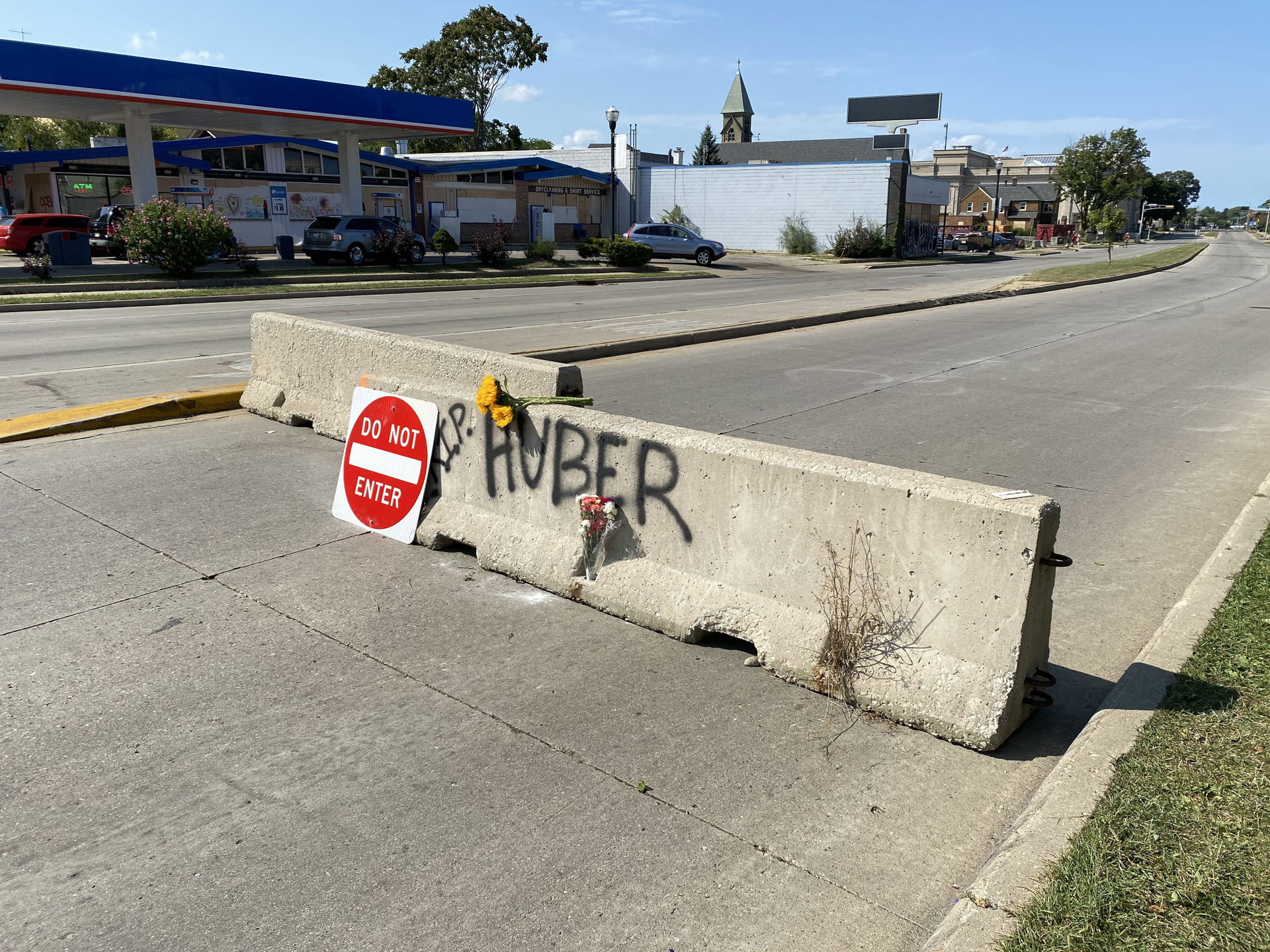 Site of Kyle Rittenhouse shooting 60th and Sheridan Kenosha WI