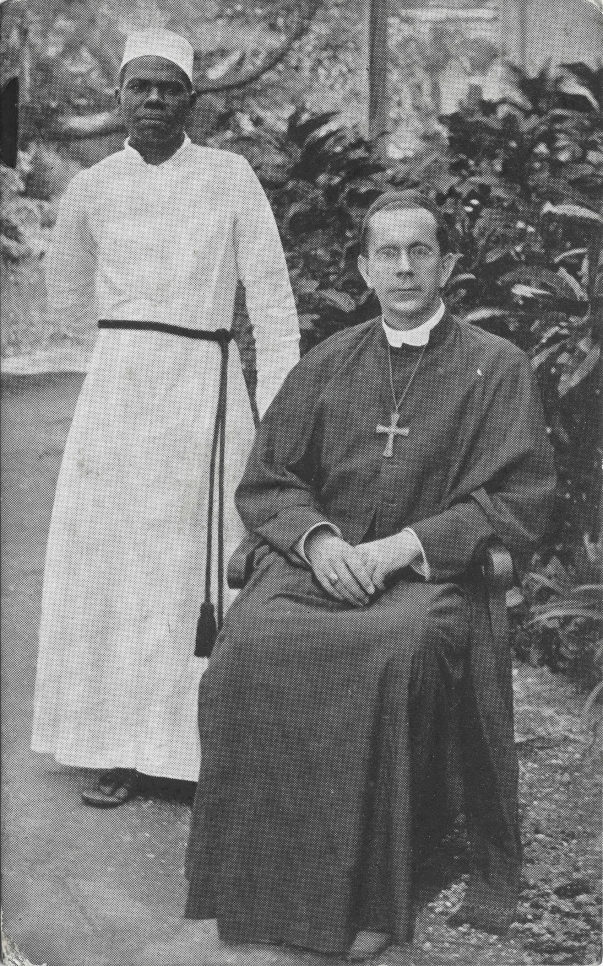 {{1911 photo postcard of Frank Weston, Bishop of Zanzibar, and …