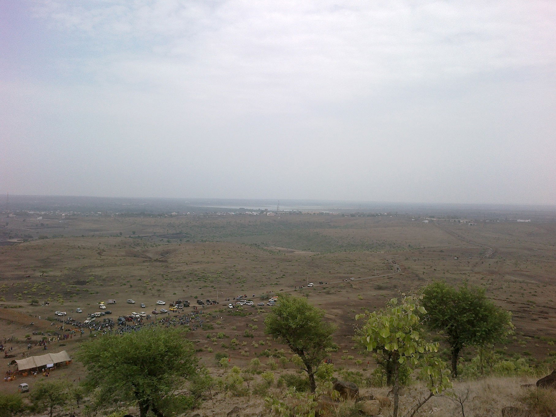 Aerialview of Shajapur from Bhairo Dungri