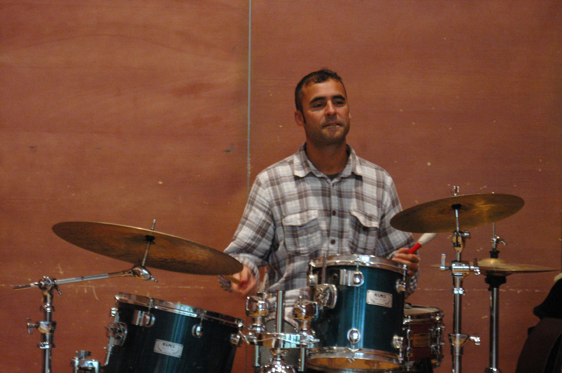 The spanish drumer Diego Martín during a rehersal at Hagen/West…
