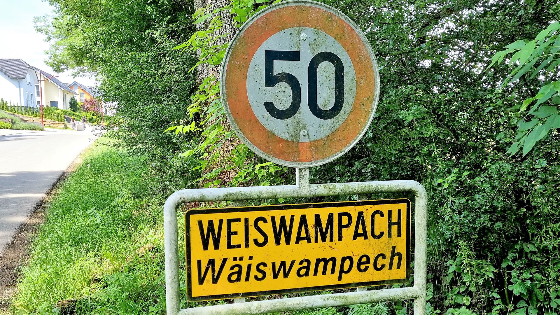 Weiswampach. Panneau de localisation