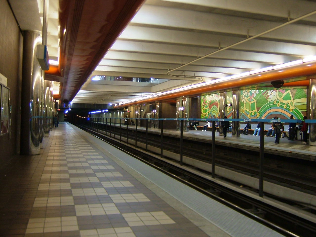 The platforms of MARTA's Decatur station in Decatur, Georgia.