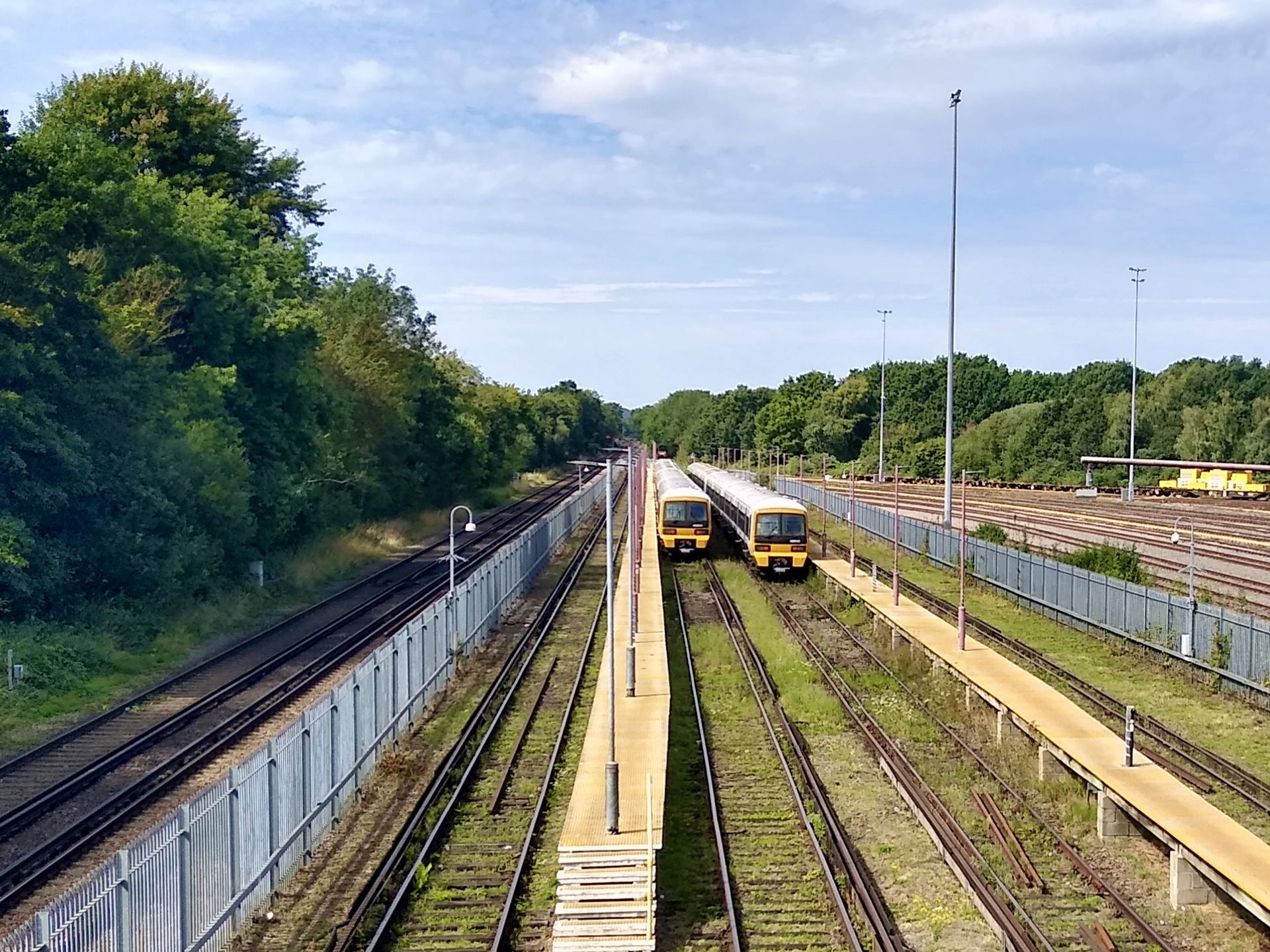 Jubilee Sidings, Tonbridge, Kent. The Redhill-Tonbridge line is…