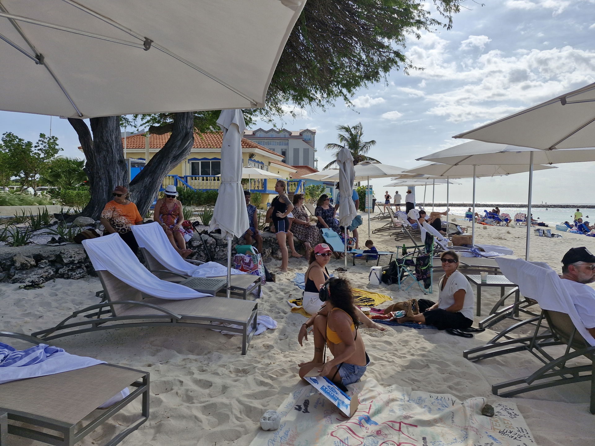 Peaceful community Land Back protest at Basiruti Beach, Aruba.