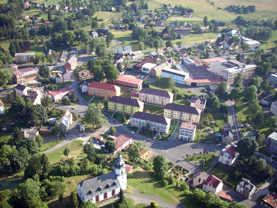 Hranice (Cheb District), aerial view
