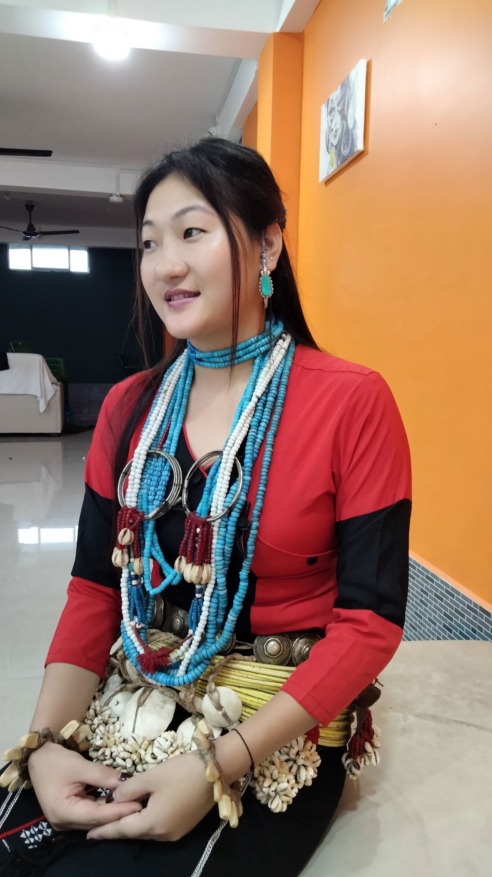 A young girl of Bokar tribe, a subgroup of Adis in her fully de…