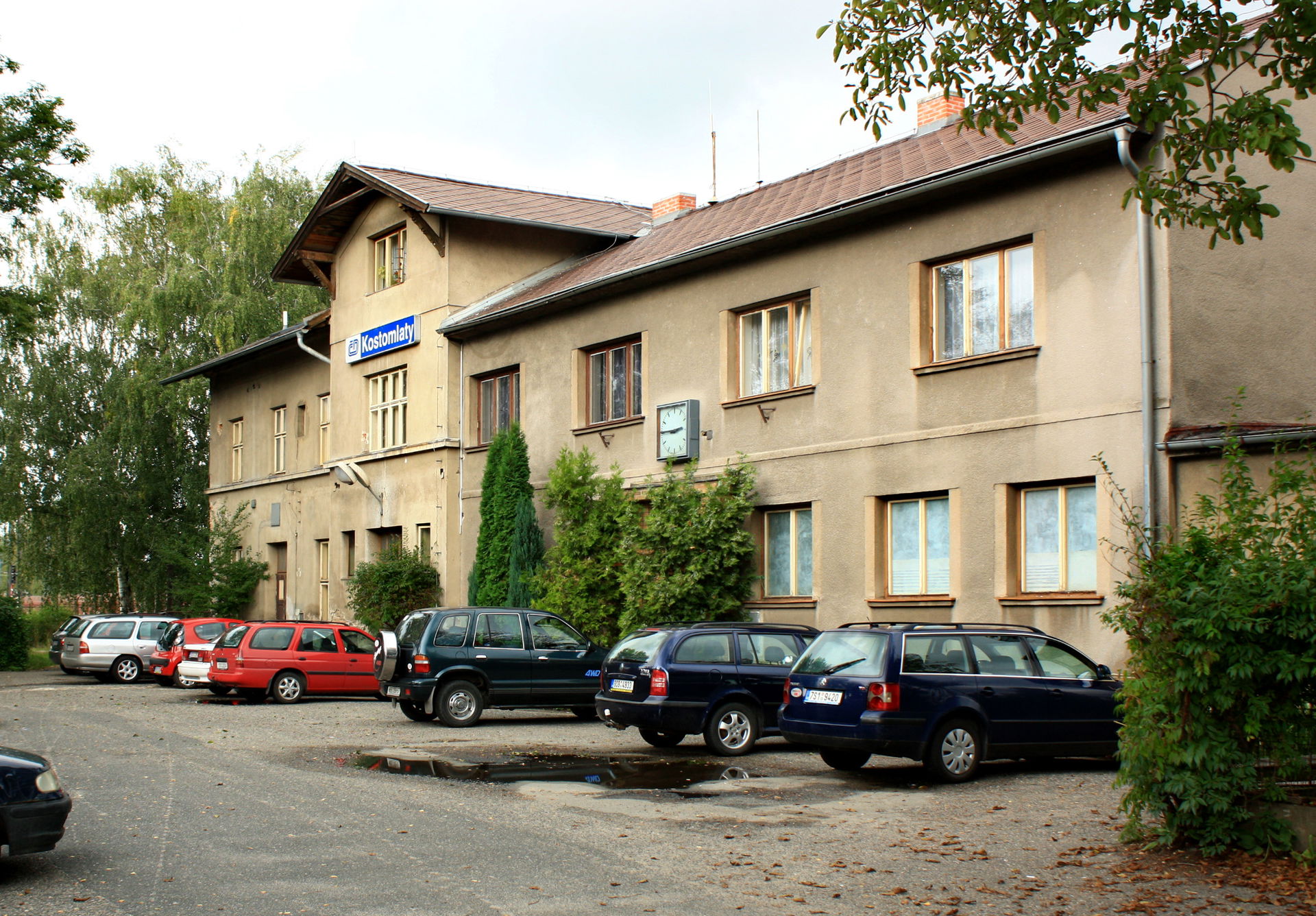 Train station in Kostomlaty nad Labem, Czech Republic