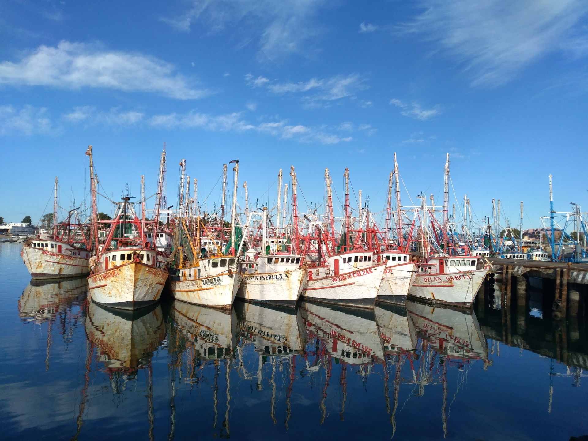 Zona de puerto pesquero en Puerto Peñasco, Sonora, México