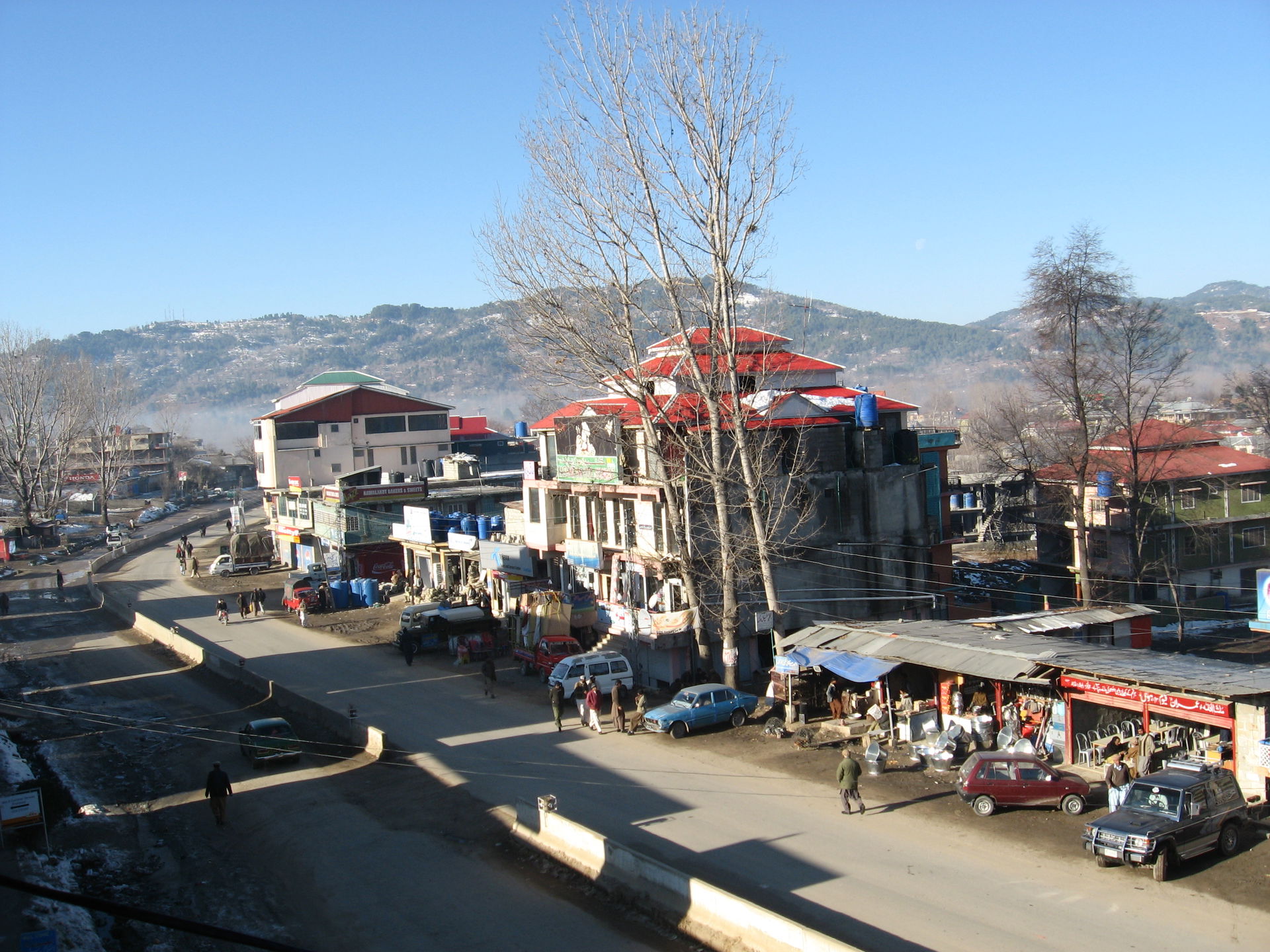 A view of Mong Road, Rawalakot, Azad Kashmir, Pakistan