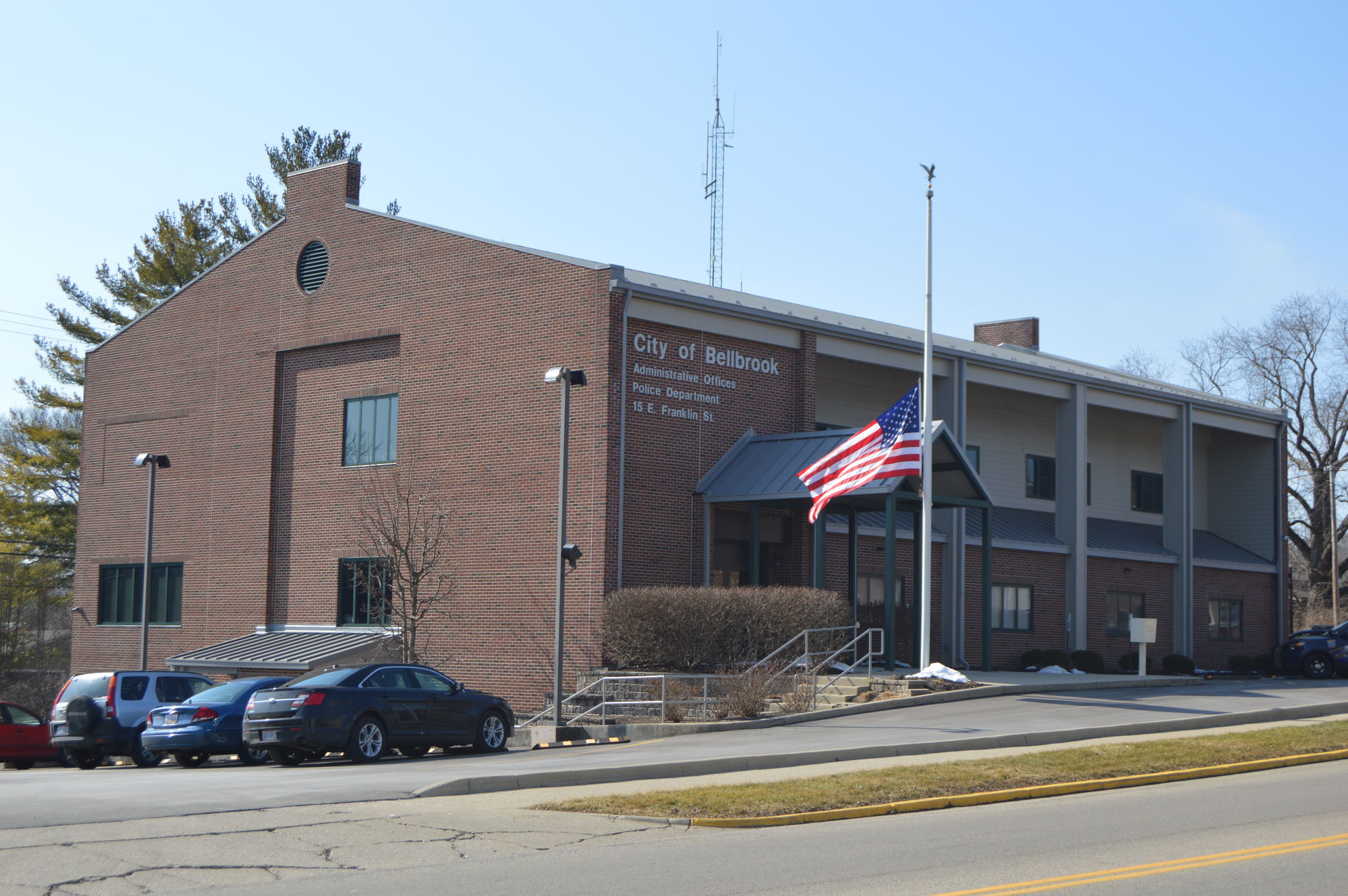 Front and eastern side of City Hall in Bellbrook, Ohio, United …