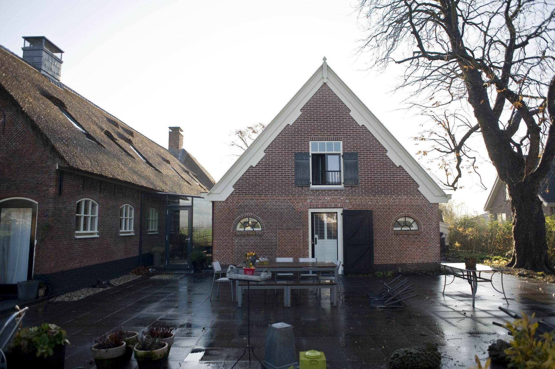Christina's Hoeve: Overzicht van de achtergevel