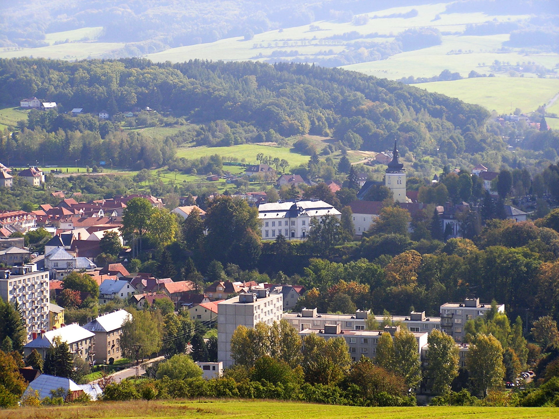 Vizovice, pohled z kopce