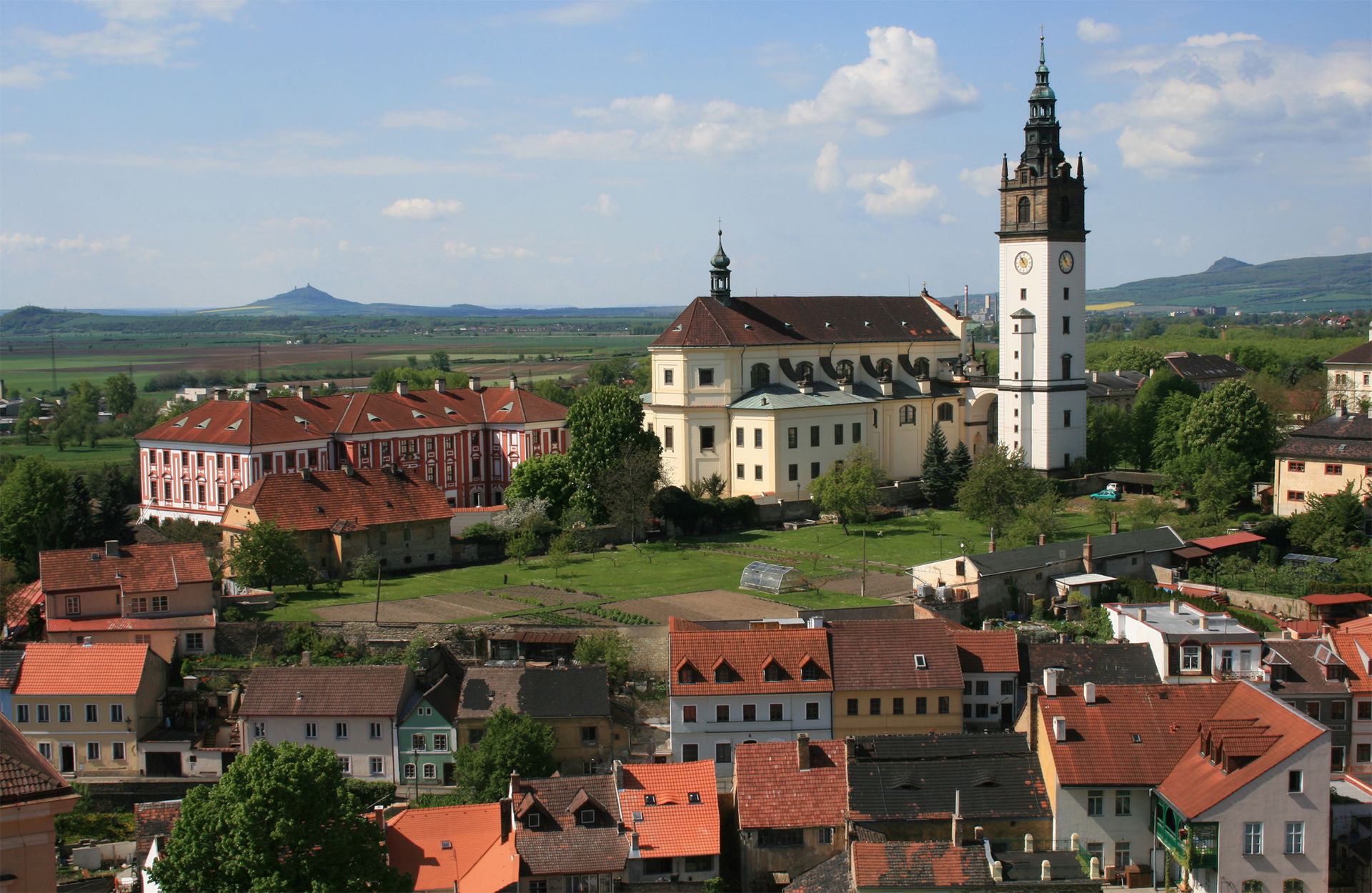 Cathedral of St. Stephen with belfry in Litoměřice, Czech Repub…