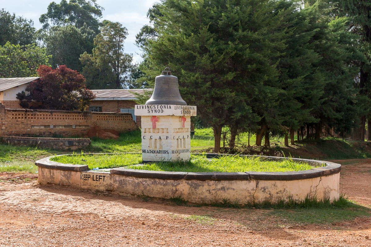 Roundabout in Livingstonia, Malawi. CCAP Livingstonia Synod Bell
