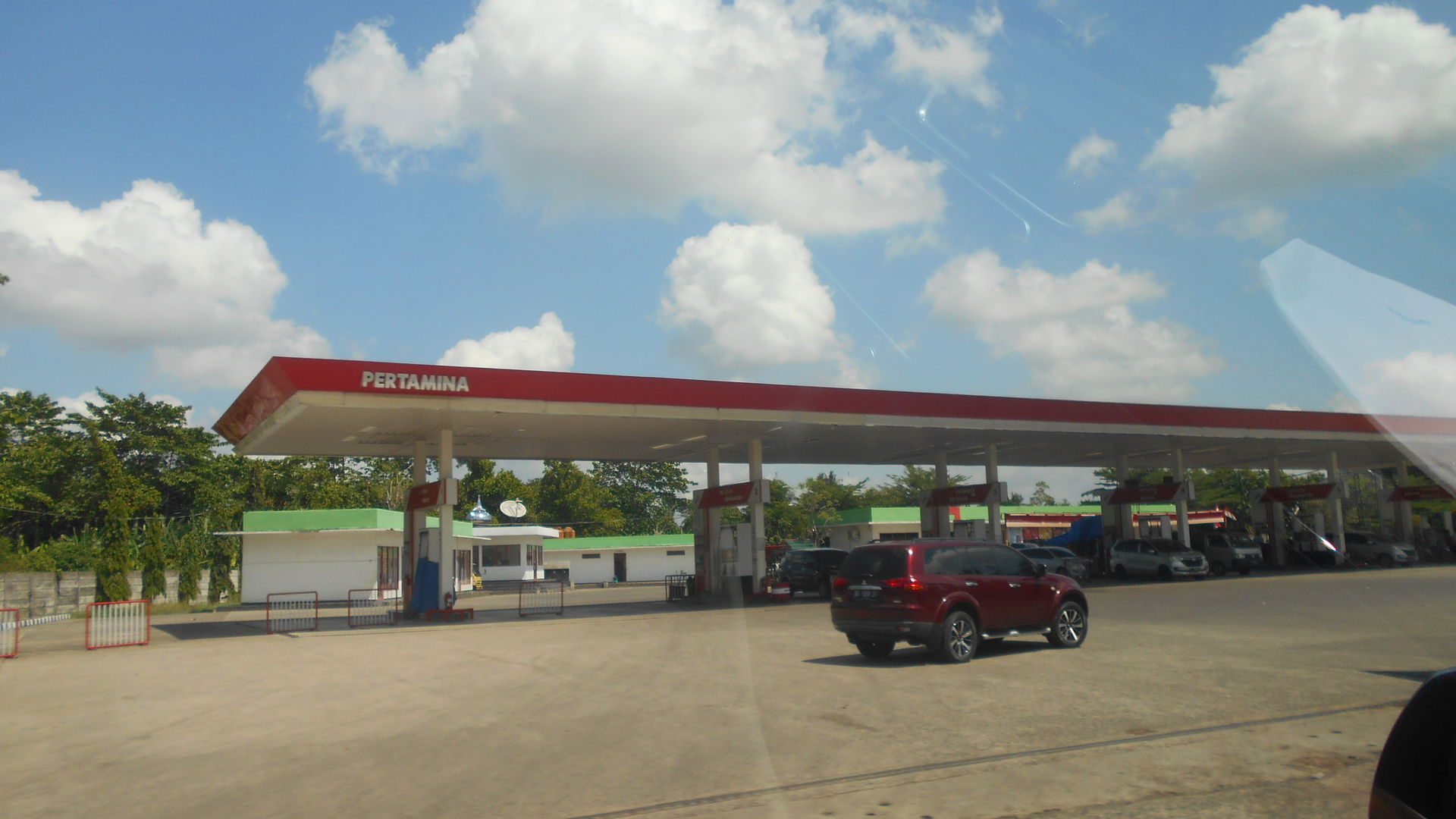 Kayu Agung East Highway of Sumatra Pertamina Petrol station.