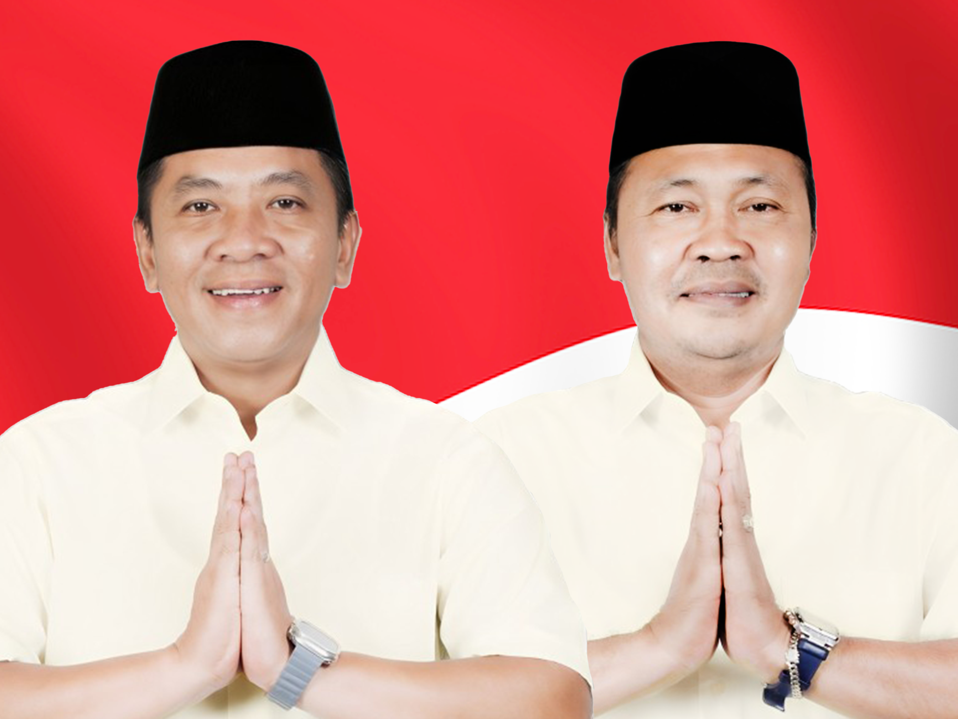Official portrait of the candidate pair in the 2024 Karawang re…
