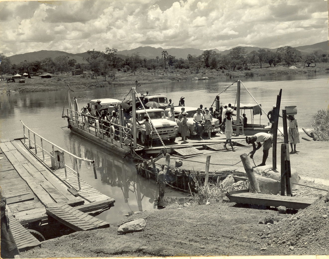 Liwonde Ferry across Shire River