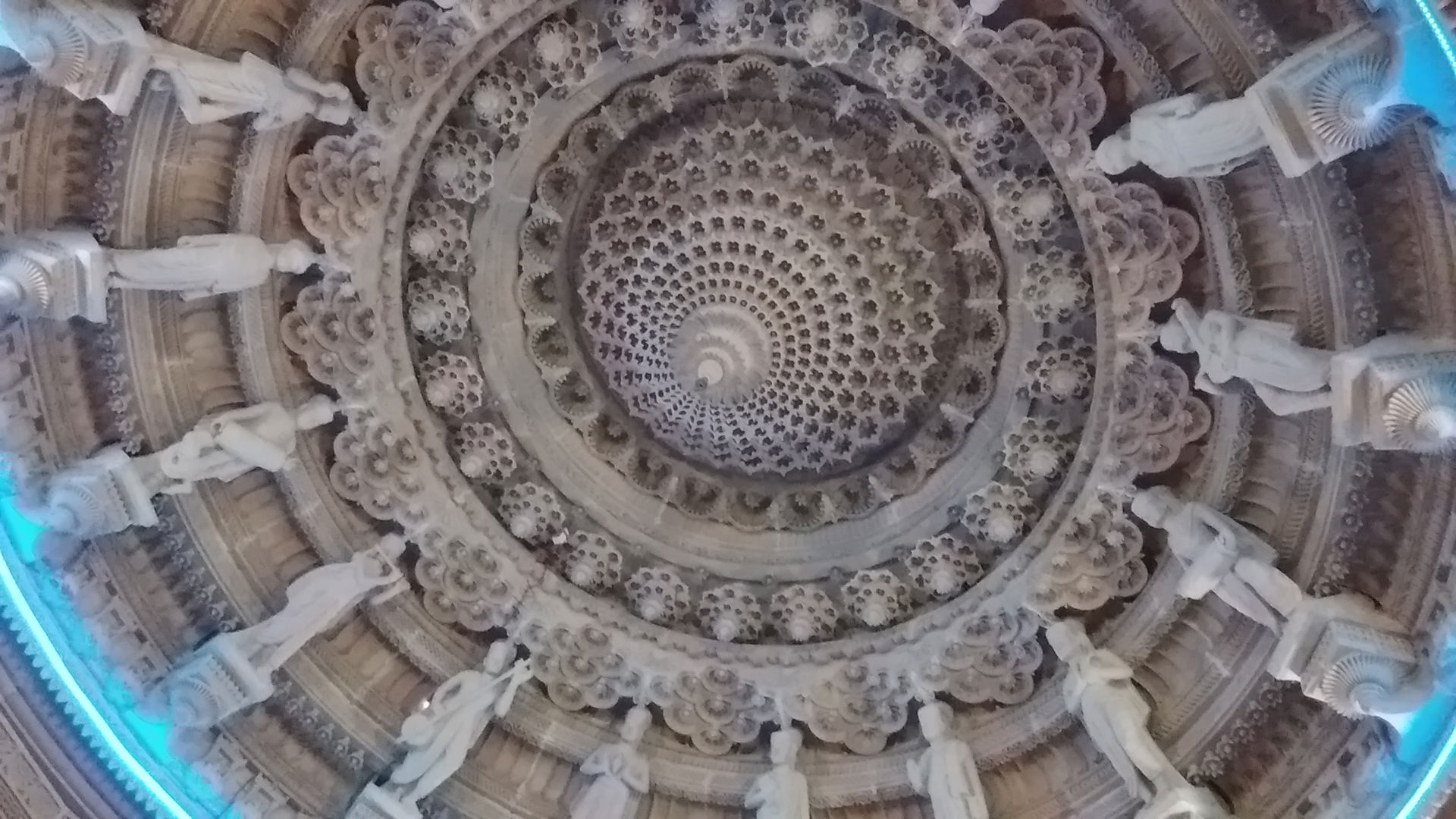 Inside view of swaminarayan temple bharuch