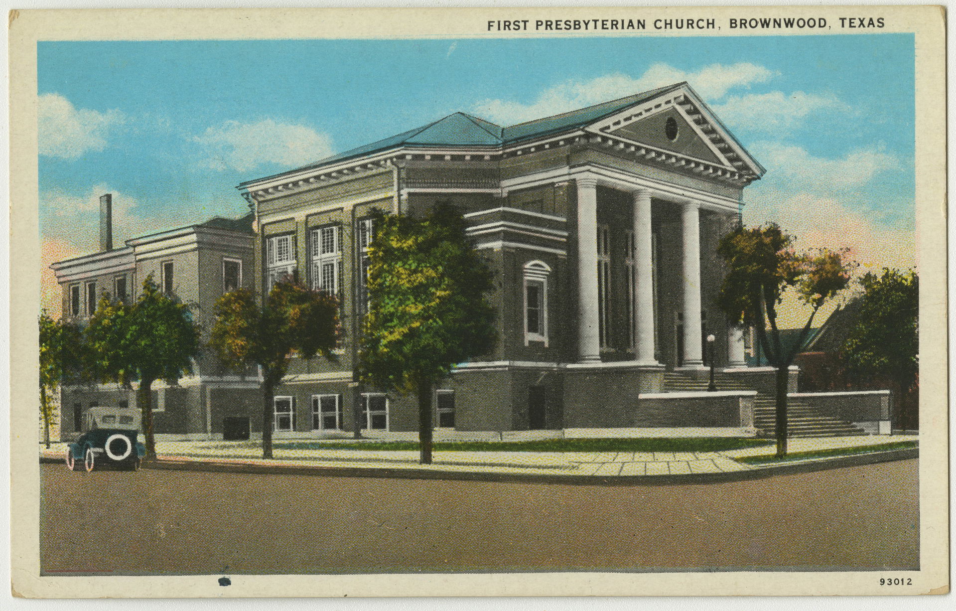 First Presbyterian Church in Brownwood, Texas from a pre-1923 p…