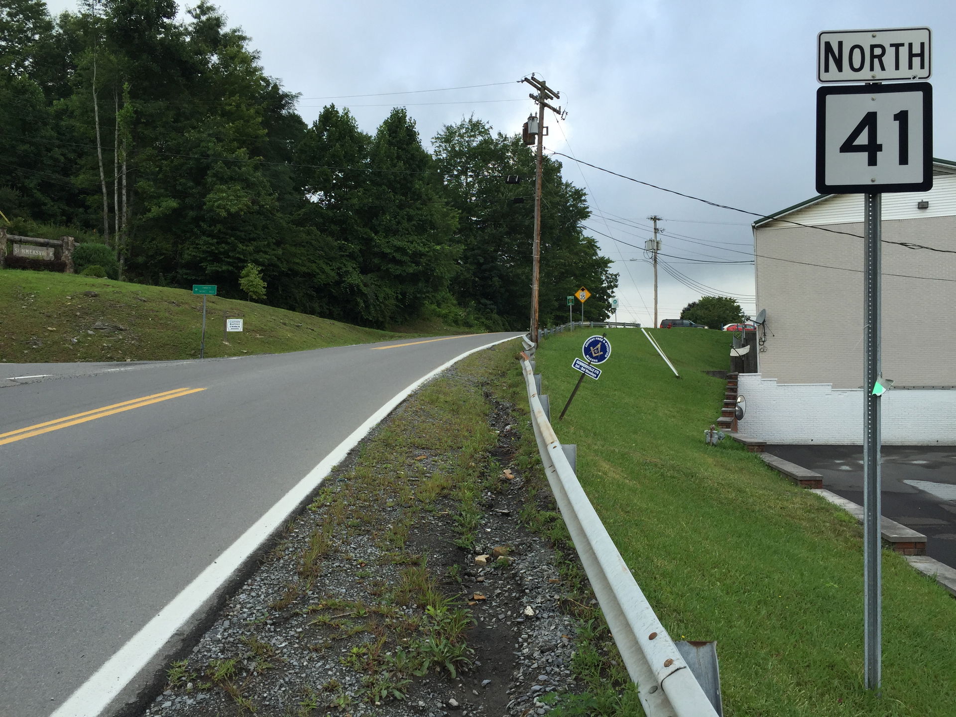 View north along West Virginia State Route 41 (Broad Street) at…