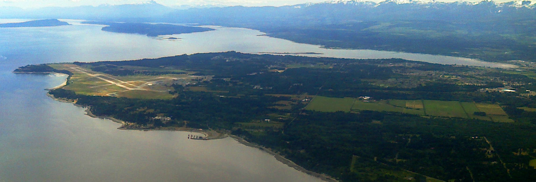 The town of Comox, British Columbia, and environs as seen from …