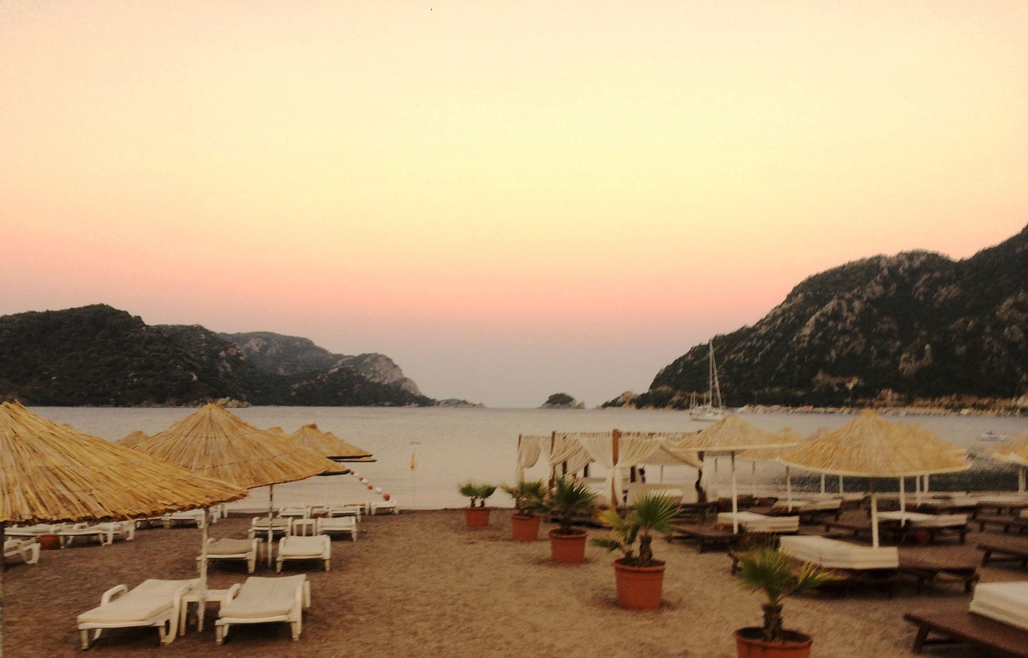 Icmeler Beachfront in the evening.