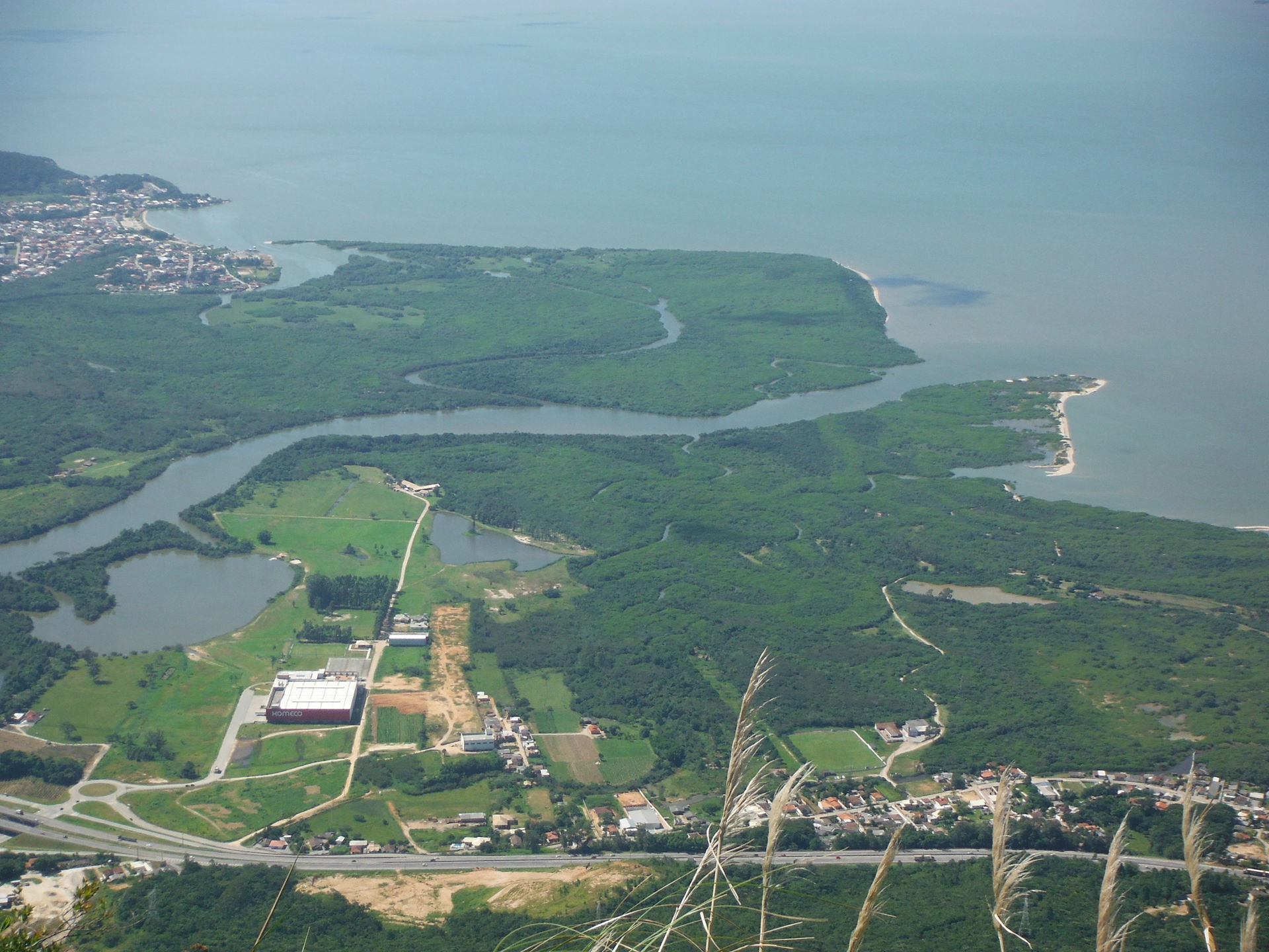 Cubatão do Sul river mouth, located on Palhoça, southern Brazil