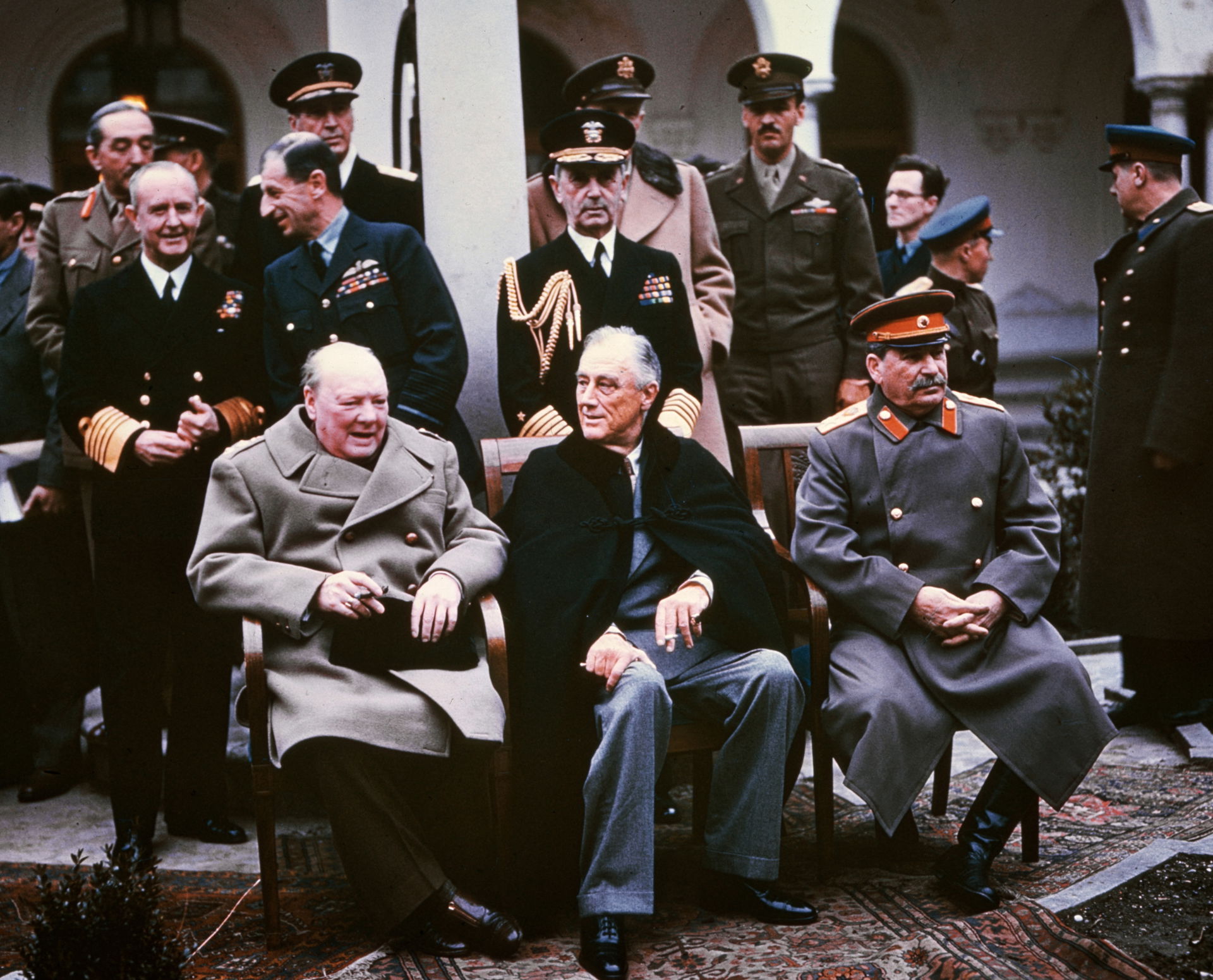Yalta summit in February 1945 with (from left to right) Winston…