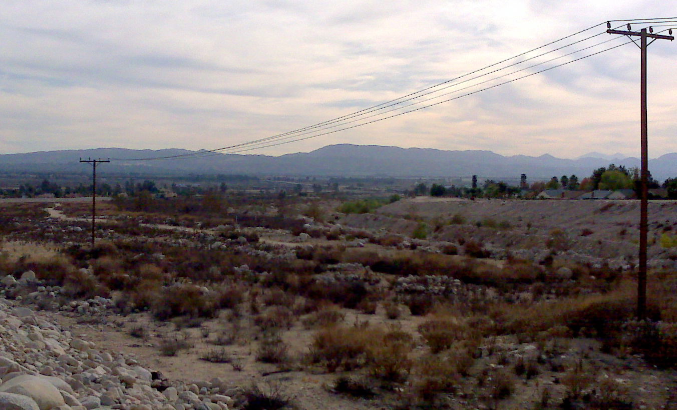 One of the tributaries feeding into the Santa Ana River