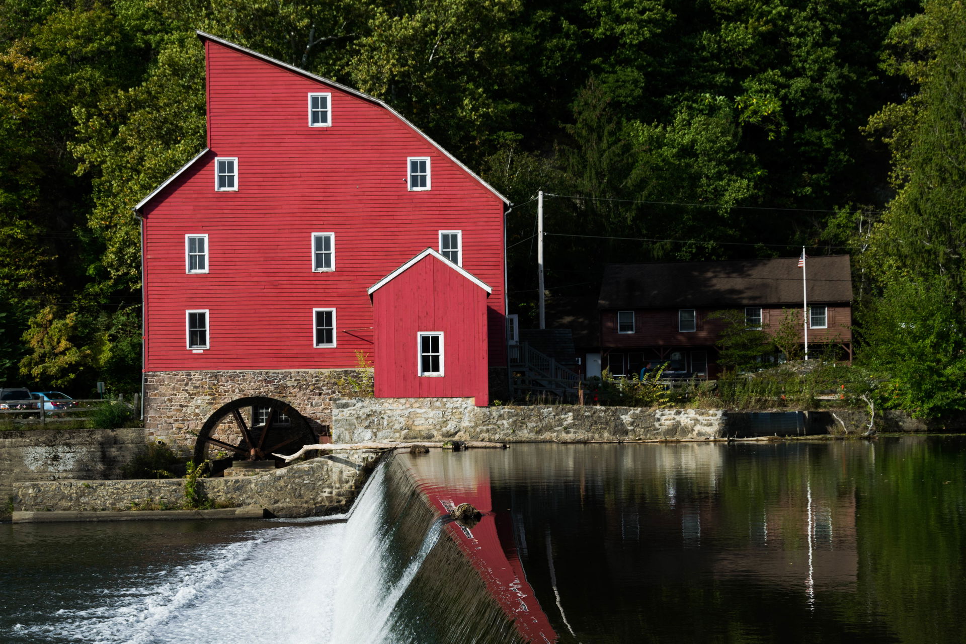 The Red Mill, historically known as the David McKinney Mill, in…