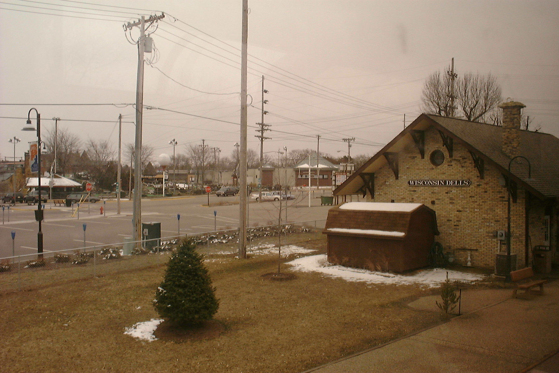 Amtrak station in Wisconsin Dells, WI.