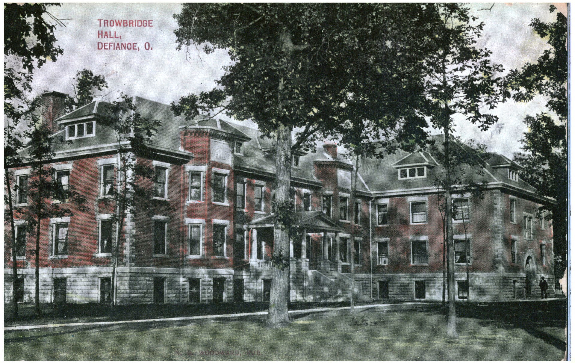 A view of Trowbridge Hall in Defiance, Ohio.