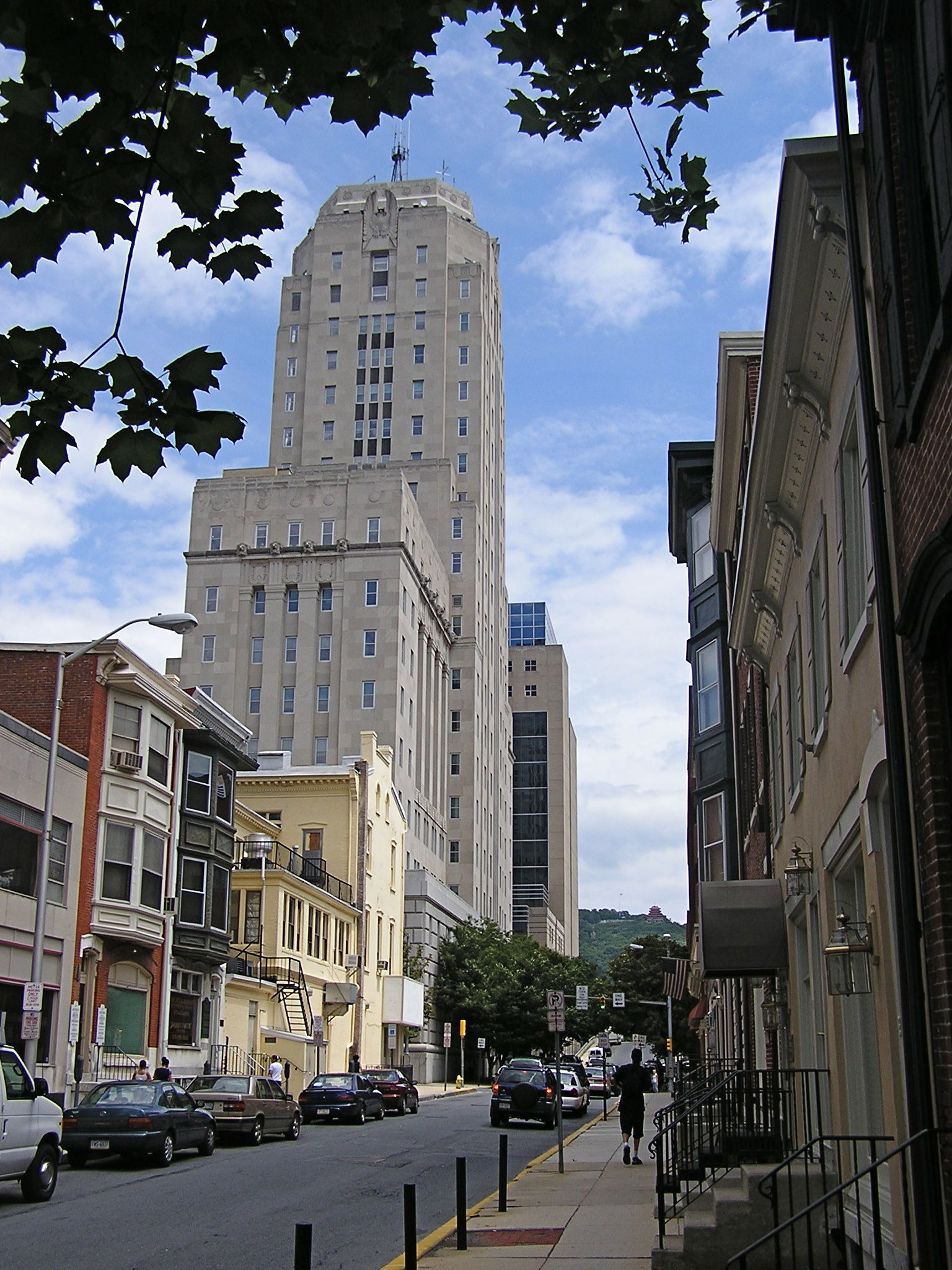 Downtown Reading, Pennsylvania; with Berks County courthouse on…