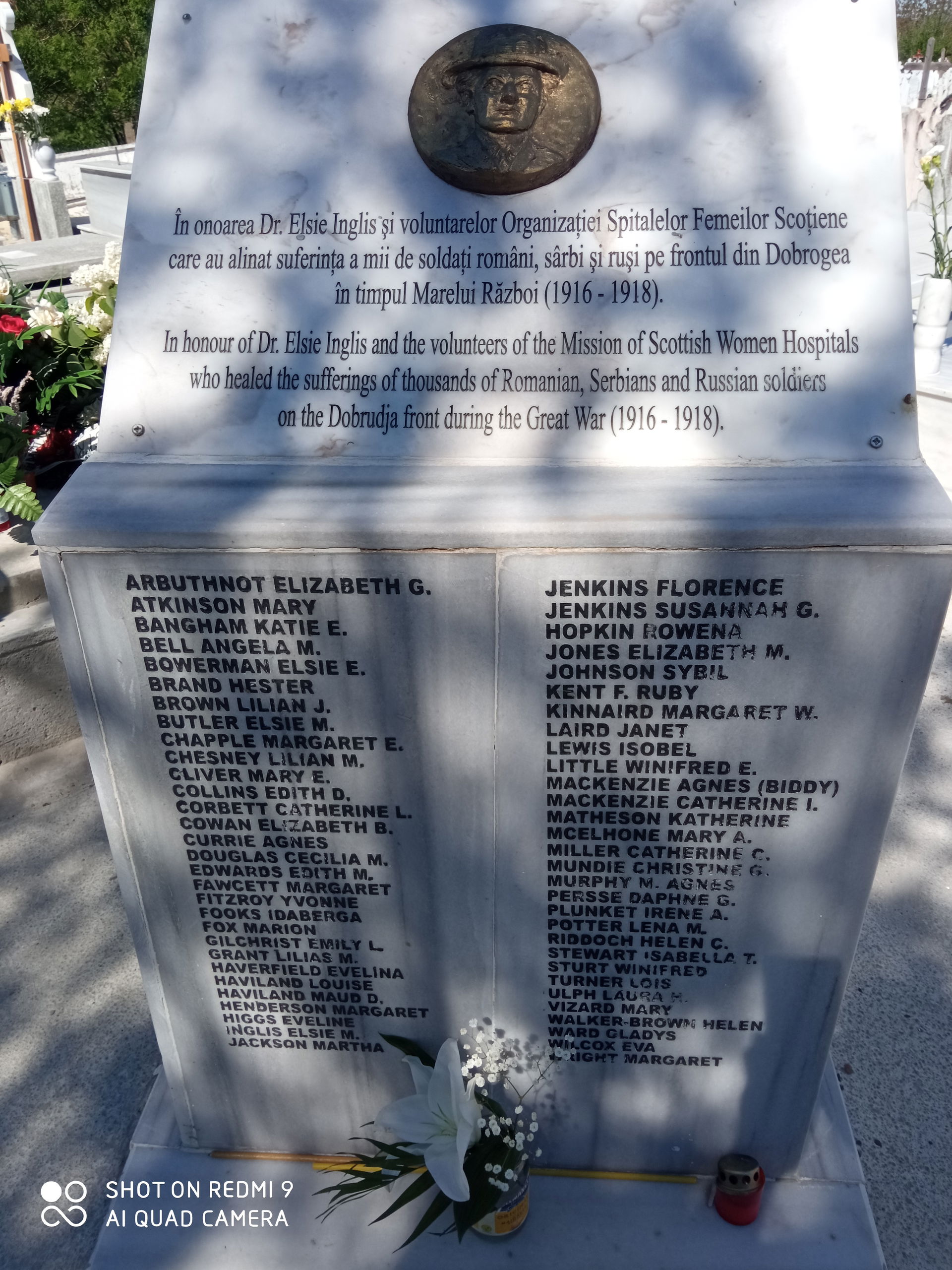 Elsie Inglis memorial in Medgidia, Romania