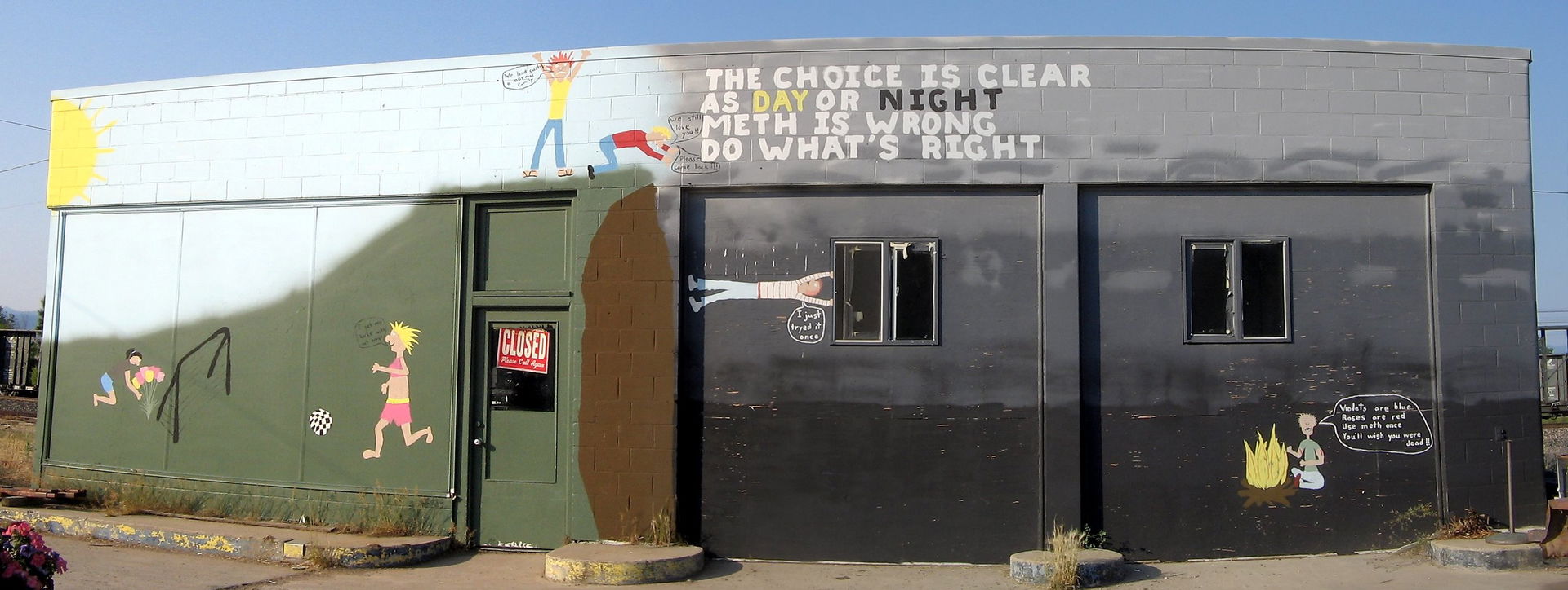 Community-driven mural for the w:Montana Meth Project in w:Drum…